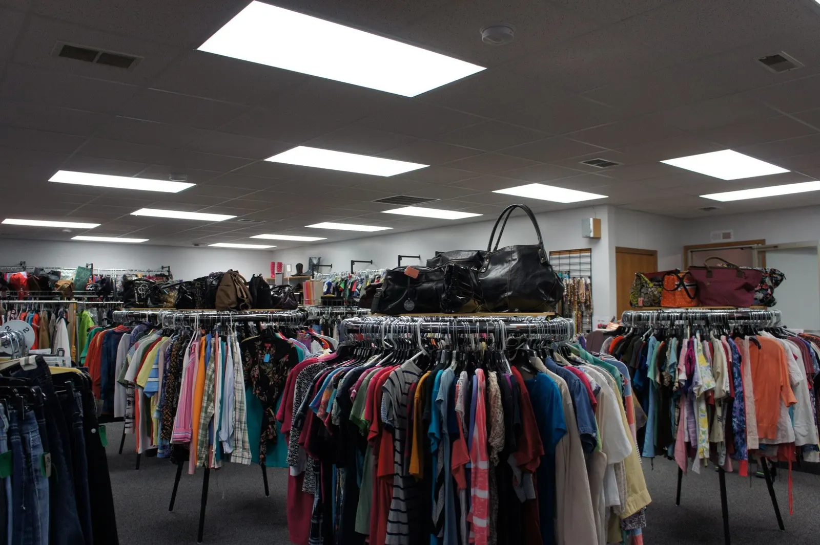 The bright, organized sales floor